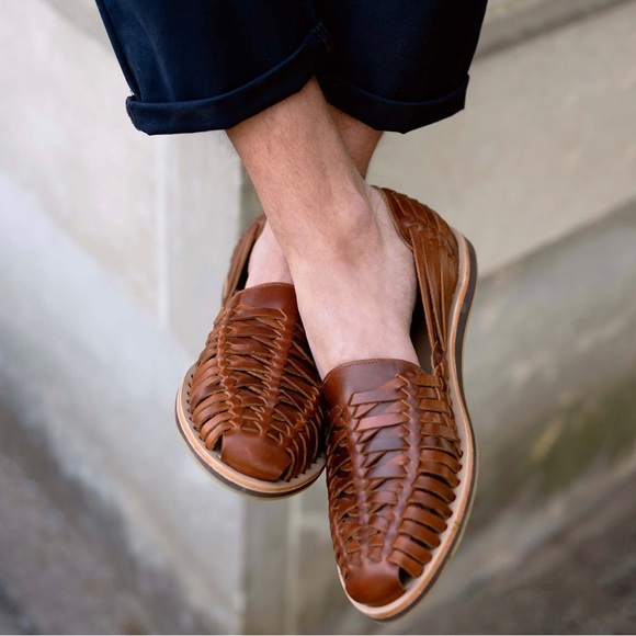 Nisolo Men's Huarache Sandal, Brandy, M12 - Picture 7 of 8